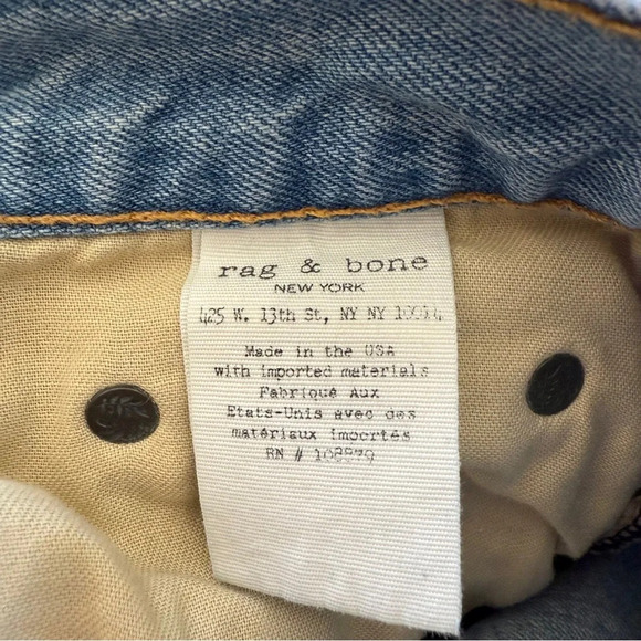 rag & bone- Light wash- Distressed- Boyfriend-Denim- Jeans- Size 26 - Picture 9 of 16